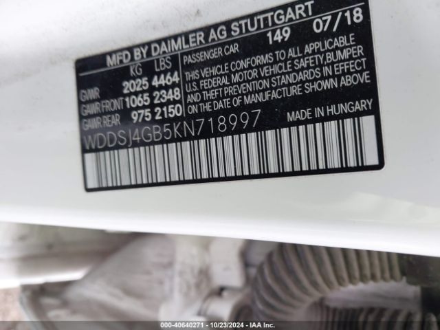 2019 MERCEDES-BENZ CLA WDDSJ4GB5KN718997 Photo 8