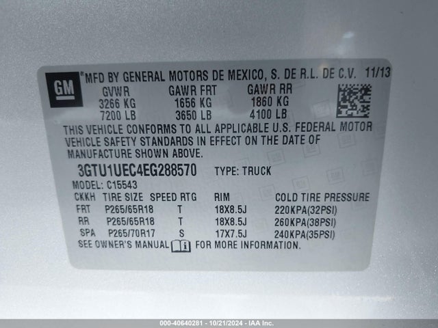 GMC Sierra 1500 Sle 2014 3GTU1UEC4EG288570 Image 9