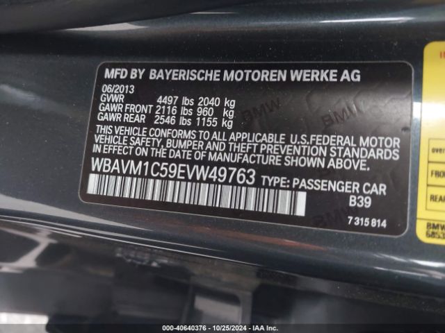 WBAVM1C59EVW49763 BMW X1 Sdrive28i