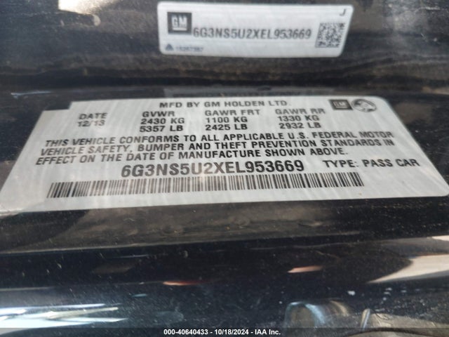6G3NS5U2XEL953669 Chevrolet Caprice Police