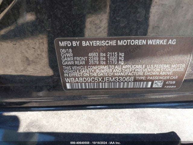 WBA8D9C5XJEM33068 BMW 330i Xdrive