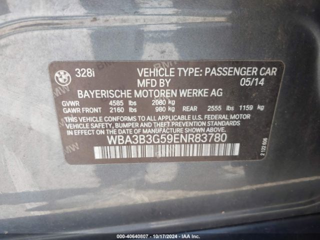 WBA3B3G59ENR83780 BMW 328i Xdrive