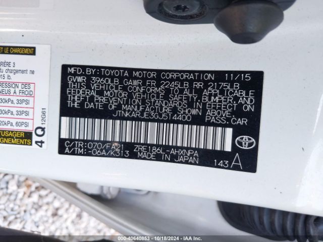 JTNKARJE3GJ514400 Scion IM