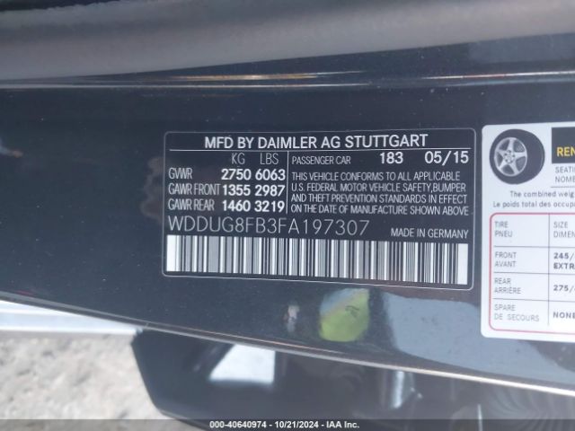 WDDUG8FB3FA197307 Mercedes-Benz S 550 4matic