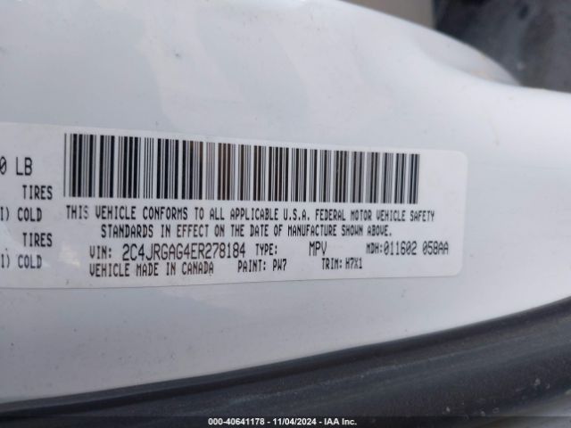 2C4JRGAG4ER278184 RAM Cargo Tradesman