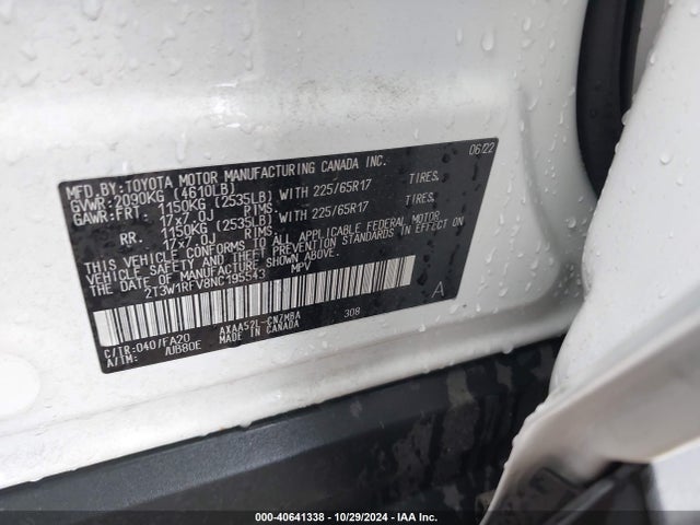 Toyota Rav4 Xle 2022 2T3W1RFV8NC195543 Image 9