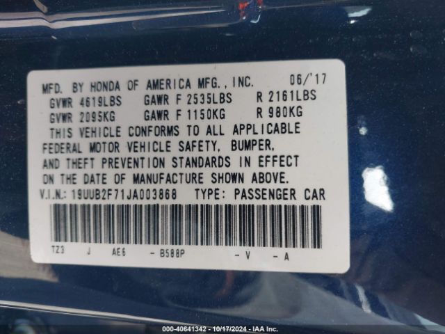 19UUB2F71JA003868 Acura Tlx Advance Pkg