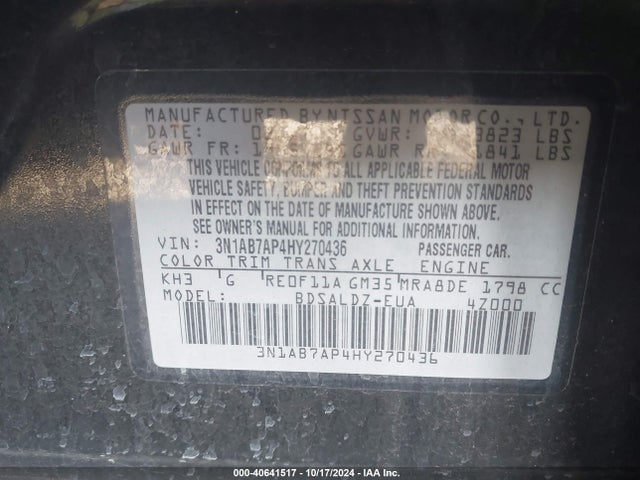 Niss Sentra 2017 3N1AB7AP4HY270436 Image 34