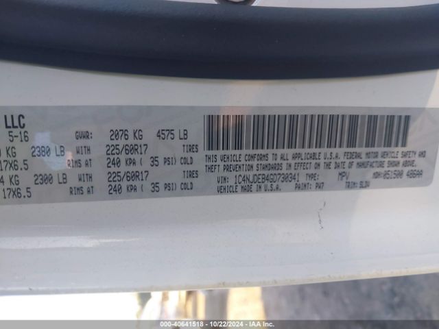 1C4NJDEB4GD730341 Jeep Compass High Altitude Edition