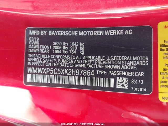 2019 MINI HARDTOP WMWXP5C5XK2H97864 Photo 8