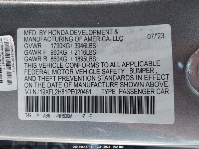 Honda k20c2 2023 19XFL2H81PE020461 Image 25