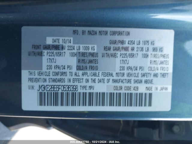 JM3KE2BE6F0536398 Mazda CX-5 SPORT