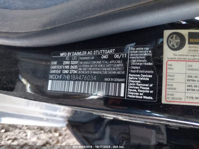 2011 MERCEDES-BENZ E 63 AMG WDDHF7HB1BA476034 Photo 8