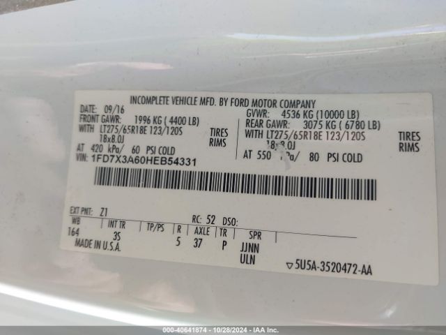 1FD7X3A60HEB54331 Ford F-350 Xlt
