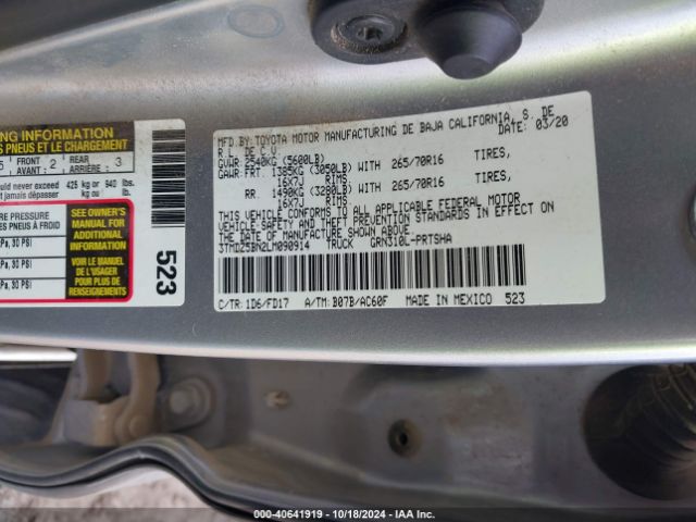 3TMDZ5BN2LM090914 Toyota Tacoma Trd Off-road
