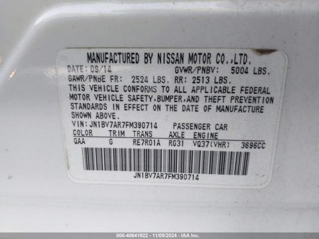 JN1BV7AR7FM390714 Infiniti Q50 SPORT