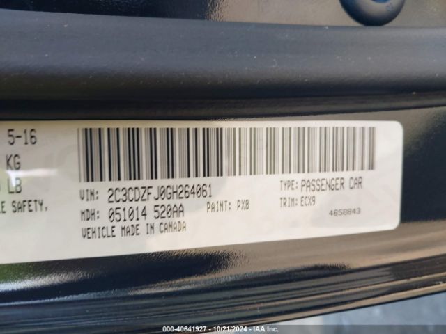 2C3CDZFJ0GH264061 Dodge Challenger 392 Hemi Scat Pack Shaker