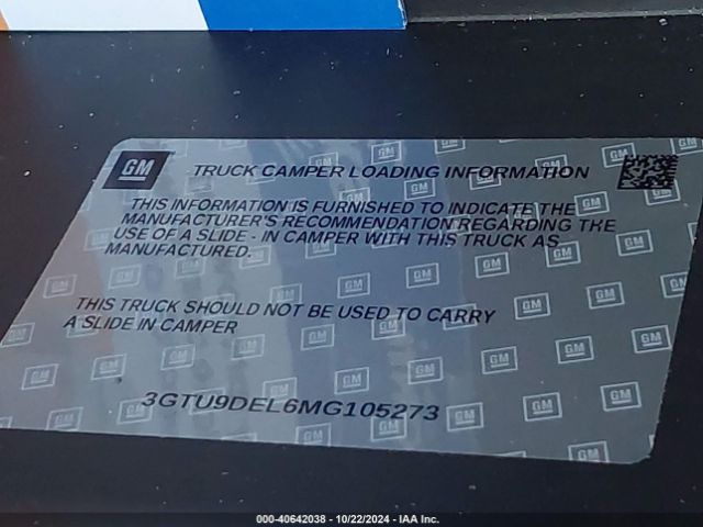 3GTU9DEL6MG105273 GMC Sierra 1500 4wd  Short Box Slt