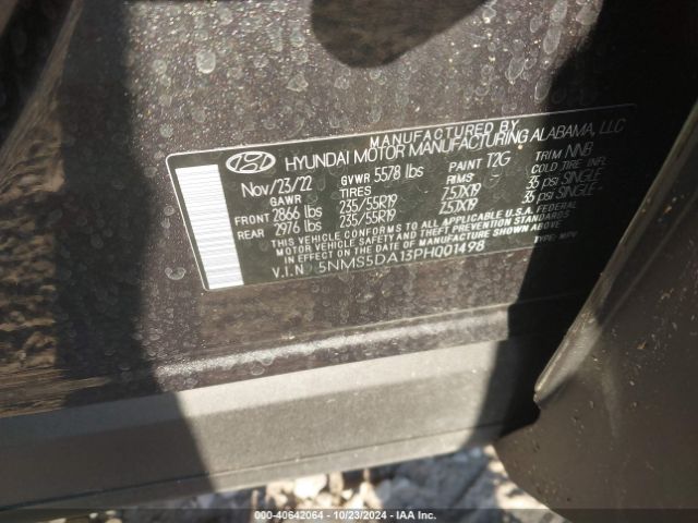 5NMS5DA13PH001498 Hyundai Santa Fe Hybrid Limited