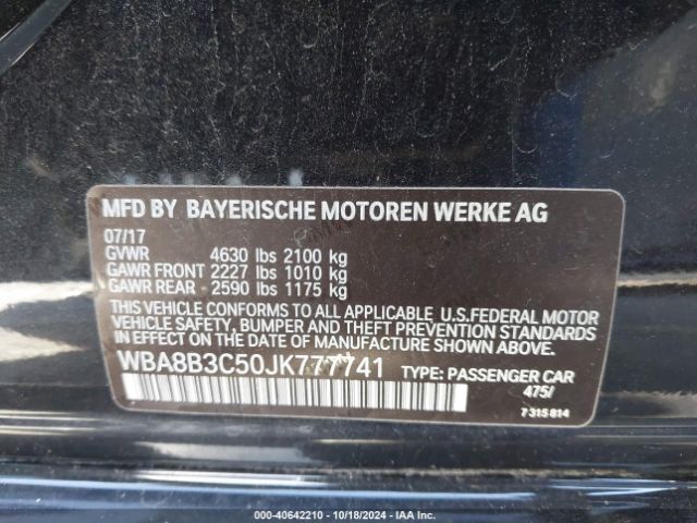 WBA8B3C50JK777741 BMW 340i