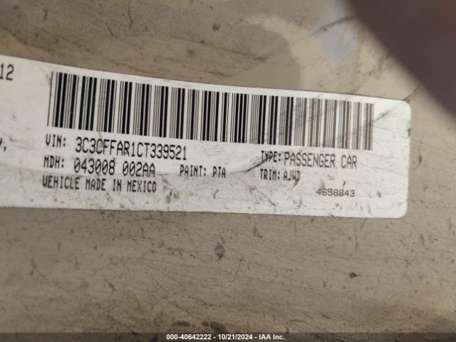 2012 FIAT 500 3C3CFFAR1CT339521 Photo 8