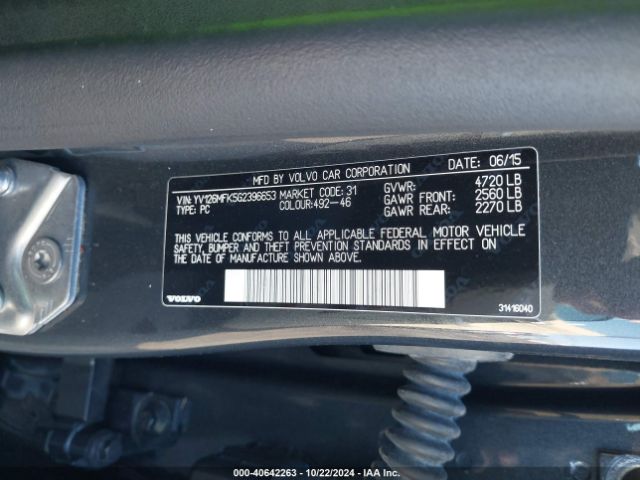 YV126MFK5G2396653 Volvo S60 T5 Drive-e Premier