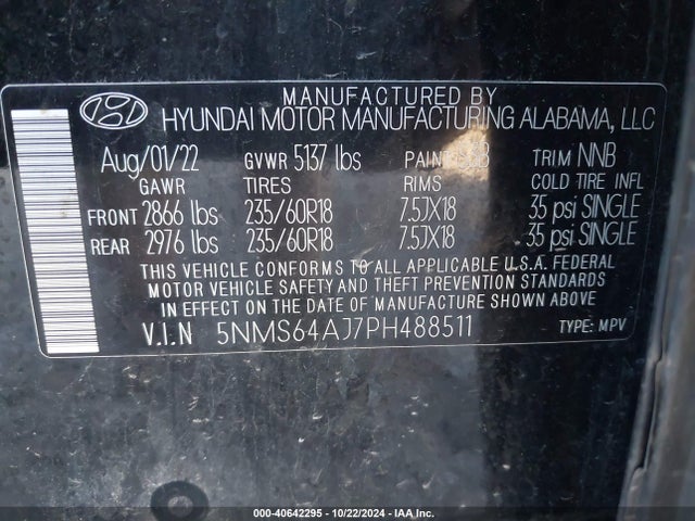 Hyundai Santa Fe Xrt 2023 5NMS64AJ7PH488511 Image 9