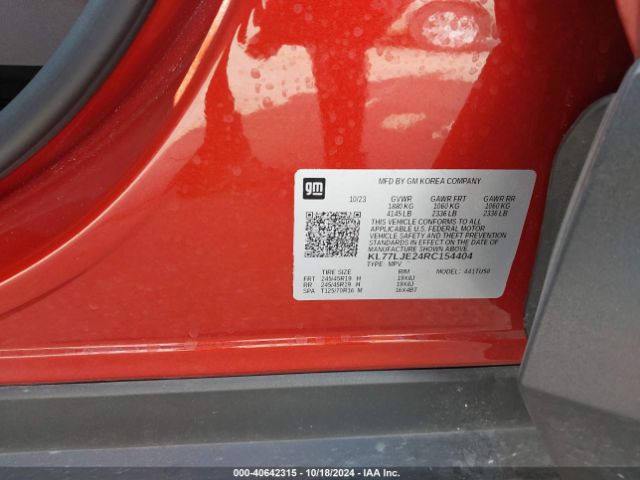 KL77LJE24RC154404 Chevrolet Trax Fwd 2rs