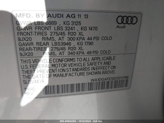 WA1DGAFEXED011796 Audi Q7 3.0t S Line Prestige
