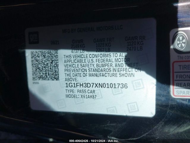 1G1FH3D7XN0101736 Chevrolet Camaro Rwd  2ss