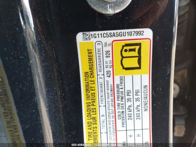1G11C5SA5GU107992 Chevrolet Malibu Limited Lt