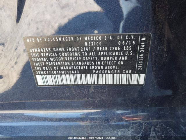 3VWC17AU1FM518643 Volkswagen Golf Sportwagen Tsi Sel 4-door