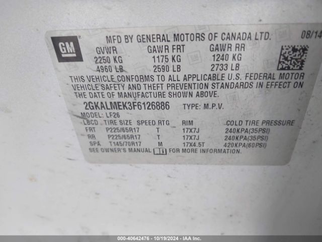 2GKALMEK3F6126886 GMC Terrain Sle-1