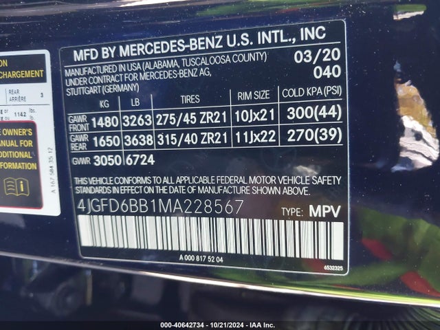 4JGFD6BB1MA228567 Mercedes-Benz Amg Gle 53 Coupe 4matic