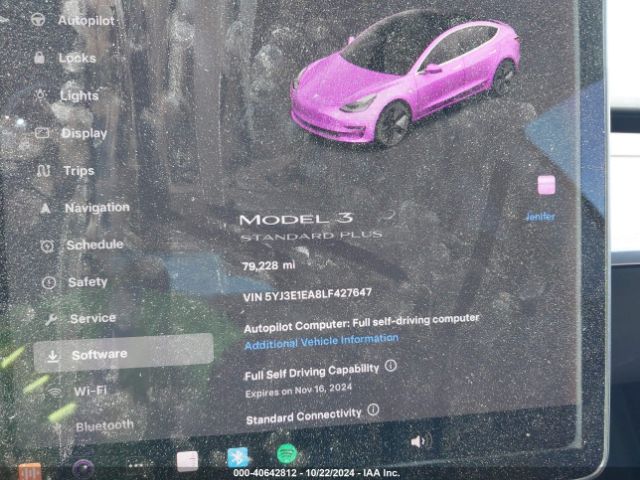 5YJ3E1EA8LF427647 Tesla Model 3 Standard Range Plus Rear-wheel Drive/standard Range Rear-wheel Drive