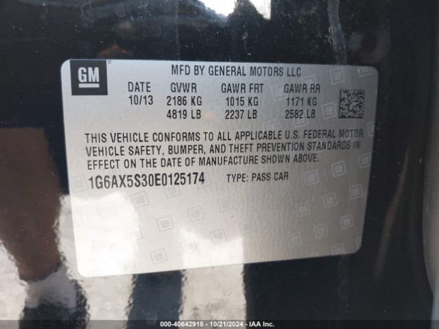 1G6AX5S30E0125174 Cadillac CTS LUXURY