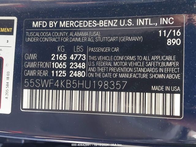55SWF4KB5HU198357 Mercedes-Benz C 300 4matic/luxury 4matic/sport 4matic