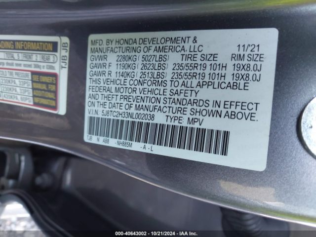 2022 ACURA RDX 5J8TC2H33NL002038 Photo 8