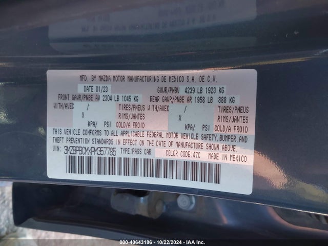3MZBPBCMXPM357785 Mazda Mazda3 2.5 S Carbon Edition