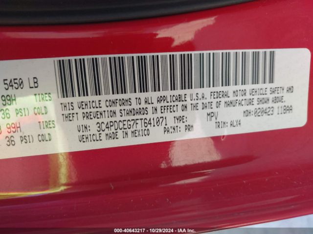 3C4PDCEG7FT641071 Dodge Journey R/t