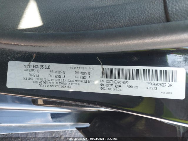 1C3CCCAB3GN172532 Chrysler 200 Limited