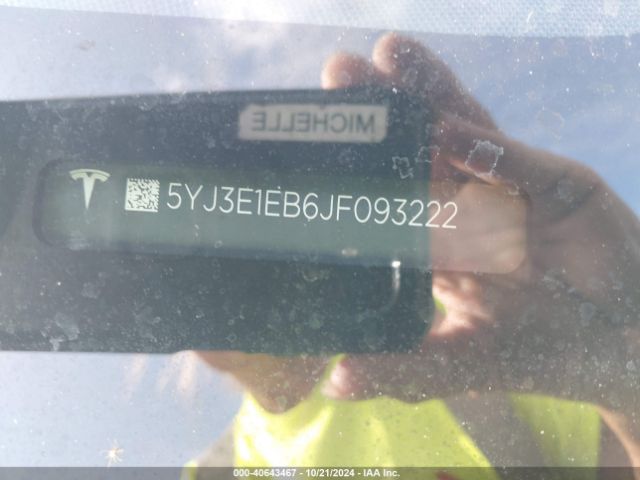 5YJ3E1EB6JF093222 Tesla Model 3 Long Range/performance