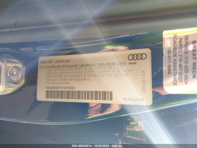 WAUBFGFF1F1007843 Audi A3 2.0t Premium