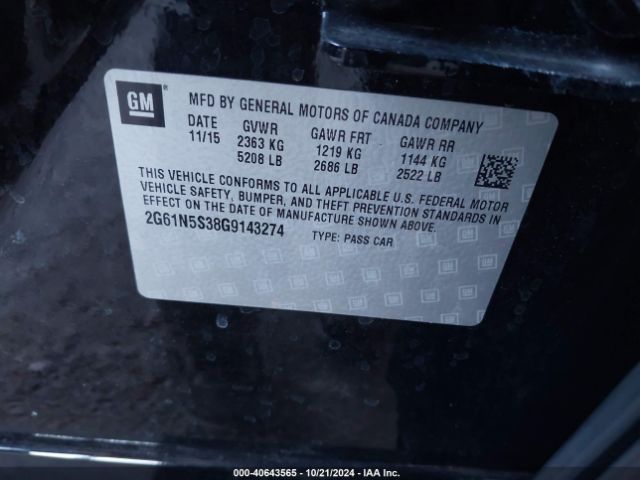 2G61N5S38G9143274 Cadillac Xts Luxury Collection