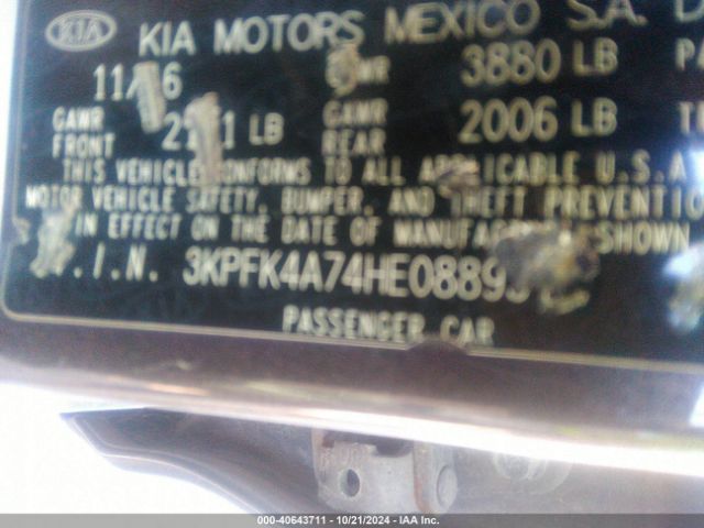 3KPFK4A74HE088951 KIA FORTE LX