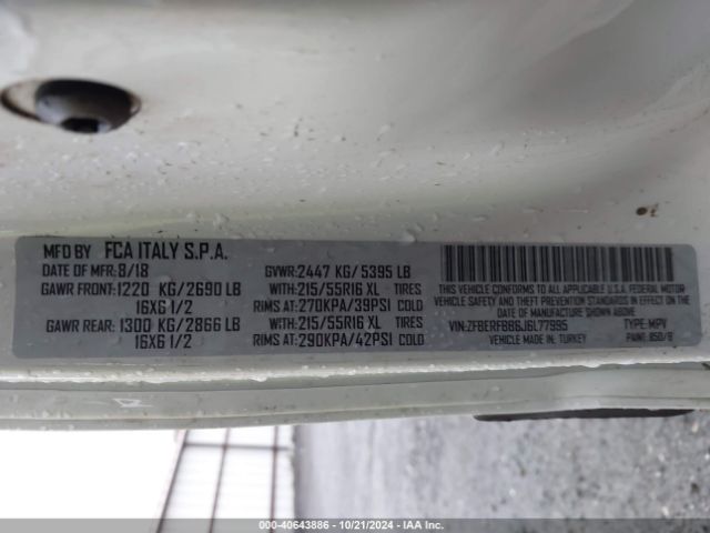 ZFBERFBB6J6L77995 RAM Promaster City Tradesman Slt