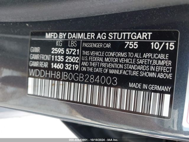 WDDHH8JB0GB284003 Mercedes-Benz E 350 4matic