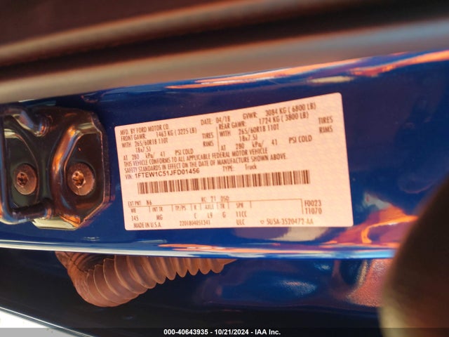 Ford F-150 Xlt 2018 1FTEW1C51JFD01456 Image 9