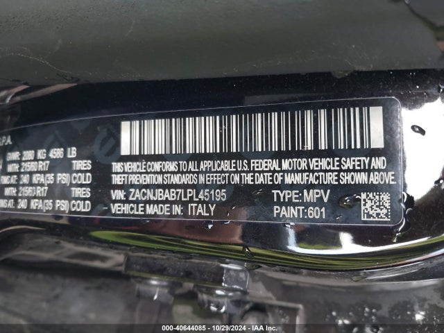 ZACNJBAB7LPL45195 Jeep Renegade Upland 4x4