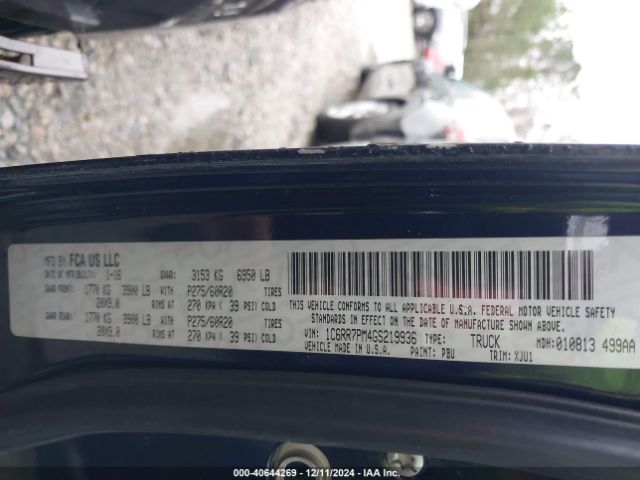 1C6RR7PM4GS219936 RAM 1500 Longhorn